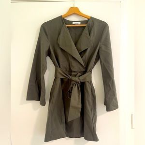 Green kimono dress with belt (removable) size S